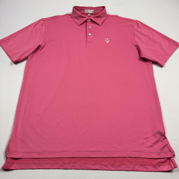 Peter Millar Polo Shirt Mens Large Pink Summer Comfort Golf Performance Stretch - Picture 2 of 11